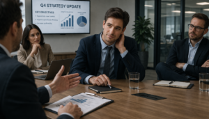 Body language signs of deception in meetings