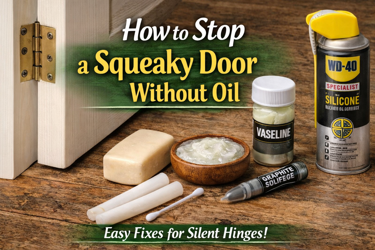 How to Stop a Squeaky Door Without Oil: 15 Easy Fixes for Silent, Smooth Hinges