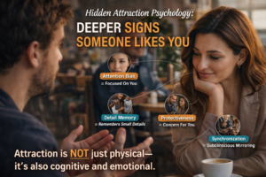 Signs someone is secretly attracted to you body.