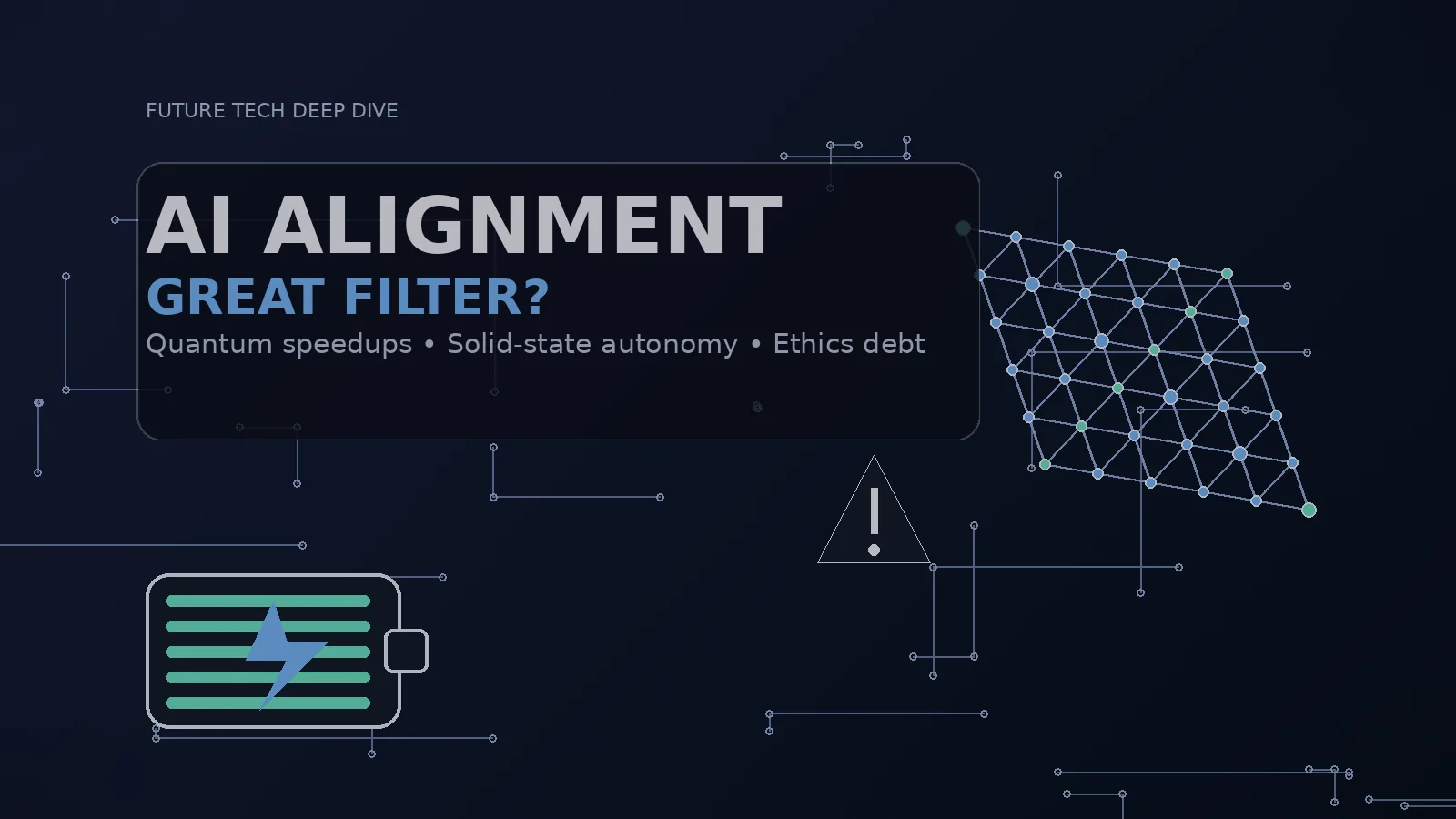 Is the AI alignment great filter already here? 1 Quantum speedups, solid-state robots, and an ethics debt coming due