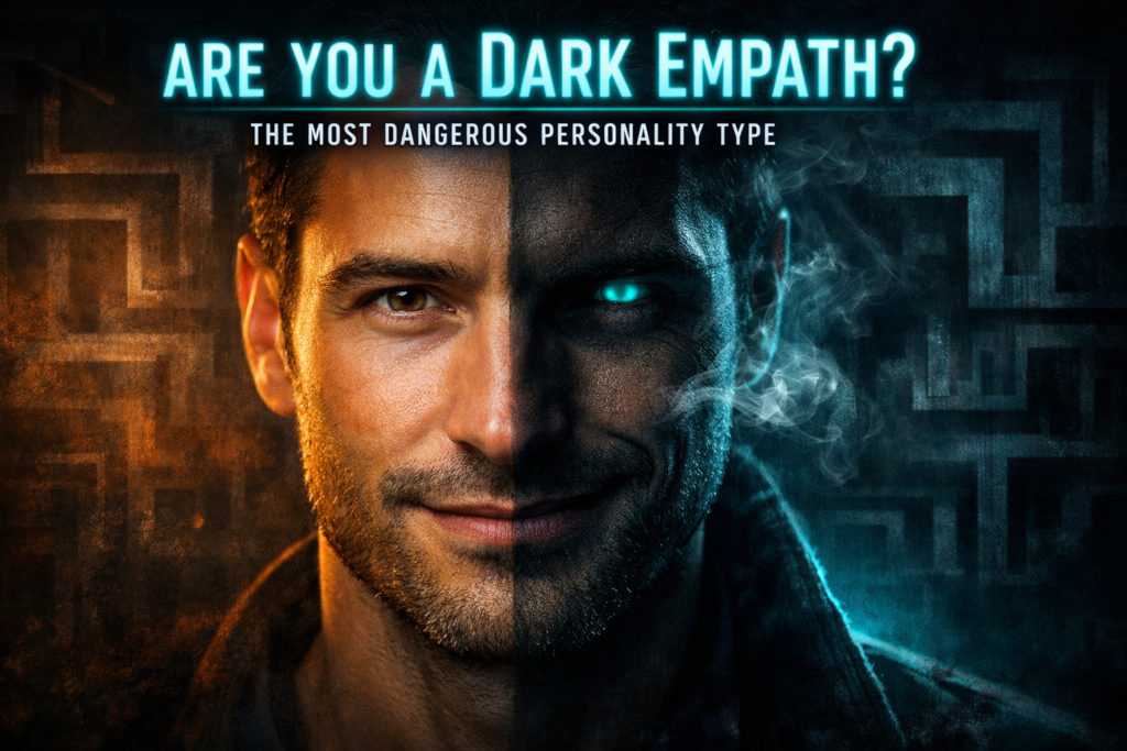 Dark Empath Personality Test illustration showing the duality between kindness and manipulation