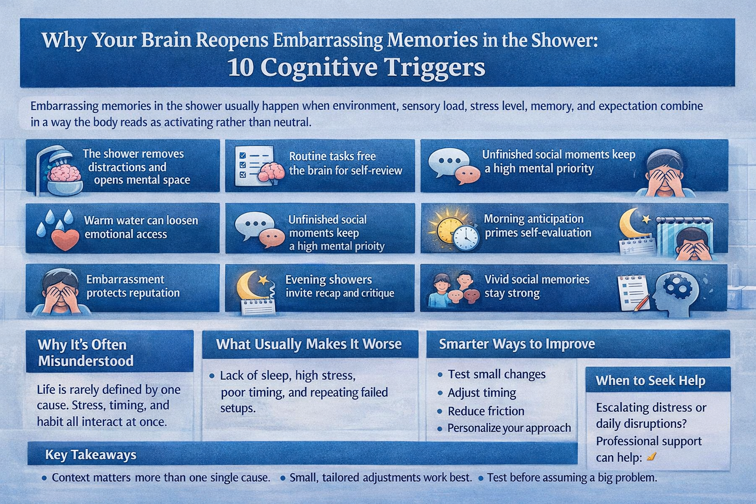 Why Your Brain Reopens Embarrassing Memories in the Shower: 10 Cognitive Triggers