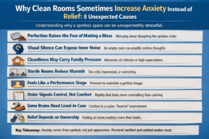 clean rooms increase anxiety