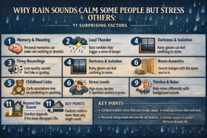 rain sounds calm or stress
