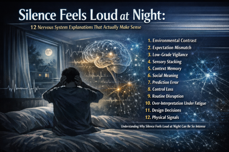 Silence Feels Loud at Night: 12 Nervous System Explanations That Actually Make Sense