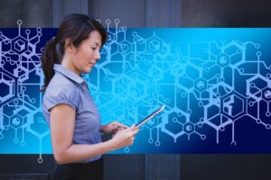Illustration of AI managing Linux servers with dynamic systems