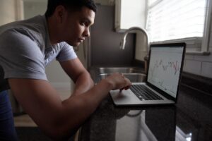 Futuristic AI technology and investment concept